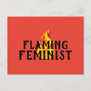 Carte Postale Flaming Feminist RBG Flames 20 Base Design