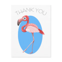 Flamingo de dessin animé Merci