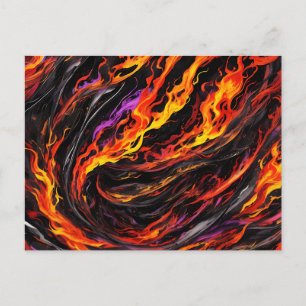 Carte Postale flamme Abstraite vive