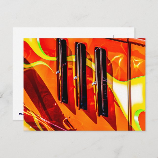 Carte Postale Flammes à tiges chaudes (Devant / Derrière)