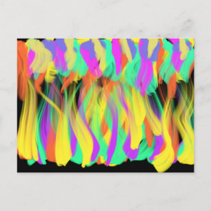 Carte Postale Flammes colorées Art Abstrait chrétien moderne