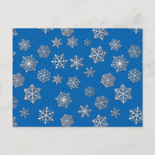 Carte Postale Flammes de neige en argent sur un arrière - plan b