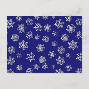 Carte Postale Flammes de neige en argent sur un arrière - plan b