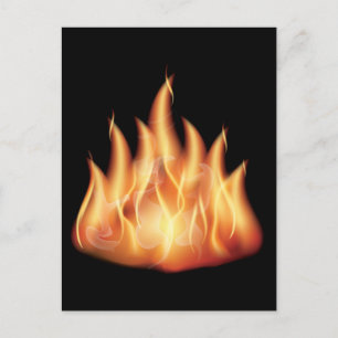 Carte Postale flammes vectorielles - FLAMMES À FEU CHAUD BRÛLANT