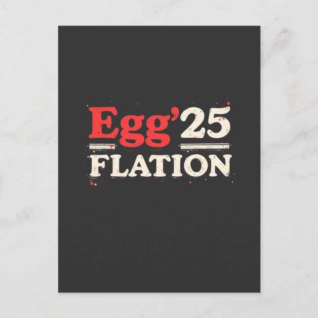 Carte Postale Flation d'oeufs 25 Drôle Économie de Pâques (Devant)