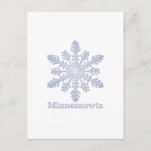 Carte Postale Fléau de neige bleu Minnesnowta