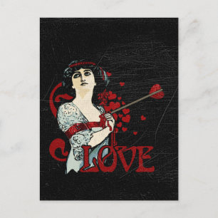 Carte Postale Flèche d'amour dans le coeur