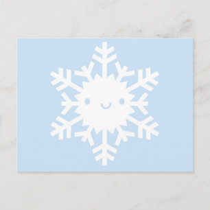 Carte Postale Flèche de neige hivernale de Kawaii