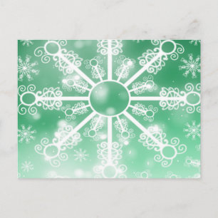 Carte Postale Flèche de neige verte