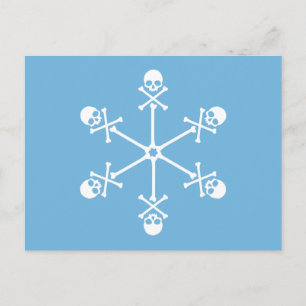 Carte Postale Flèche-neige crâne