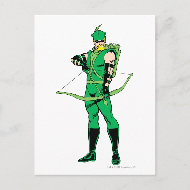 Carte Postale Flèche verte debout avec le cou (Devant)