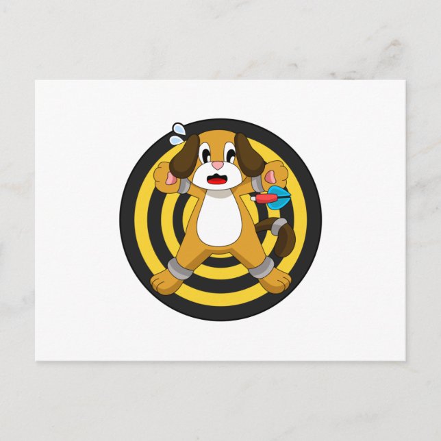 Carte Postale Fléchettes Flèche Fléchettes Cible de fléchettes (Devant)