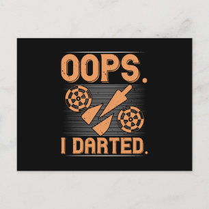 Carte Postale fléchettes - Oops I Darty