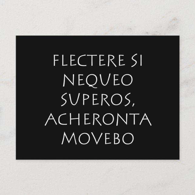Carte Postale Flectere si nequeo superos Acheronta movebo (Devant)