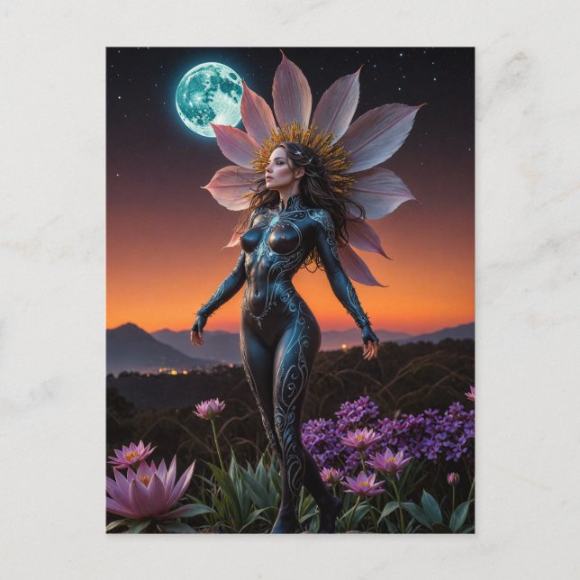 Carte Postale Fleur (Devant)