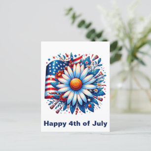 Carte Postale Fleur 4 juillet