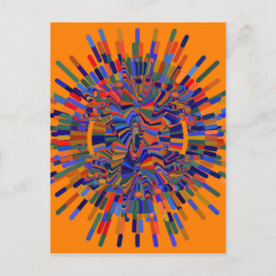 Carte Postale Fleur Abstraite