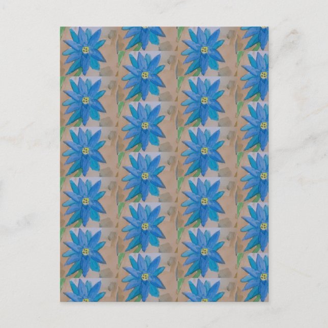 Carte Postale Fleur bleue (Devant)