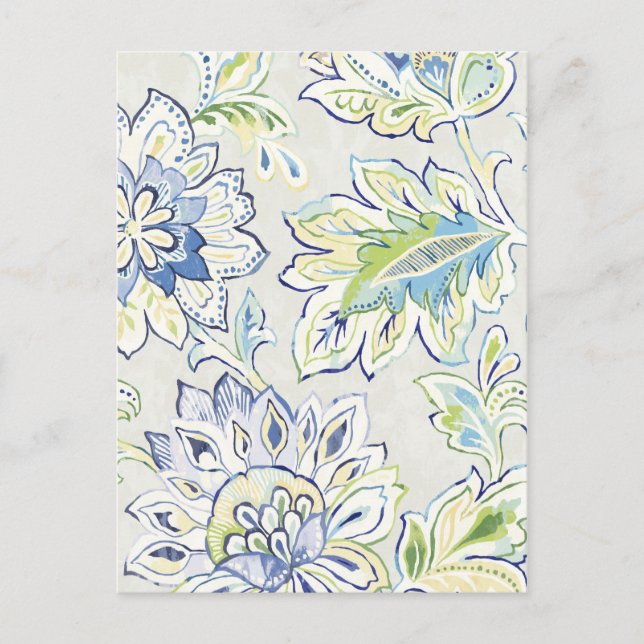 Carte Postale Fleur Bleue Bohème (Devant)