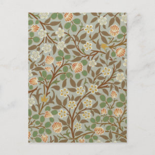 Carte Postale Fleur botanique de trèfle William Morris
