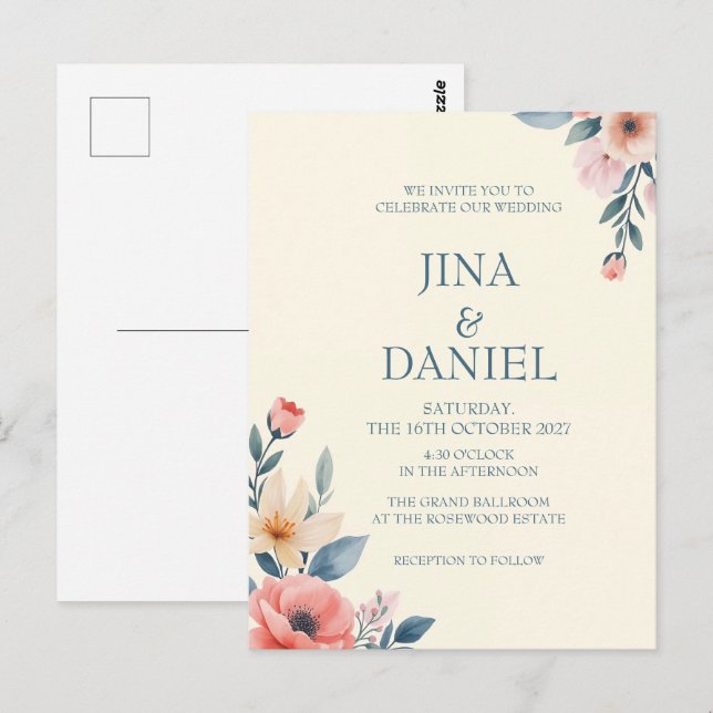 Carte Postale Fleur bouillante (Devant / Derrière)