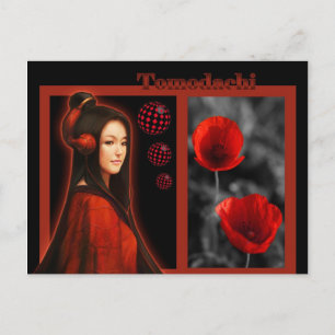 carte postale fleur coquelicot postcard