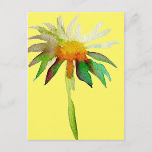 Carte Postale Fleur d'art moderne marguerite jaune