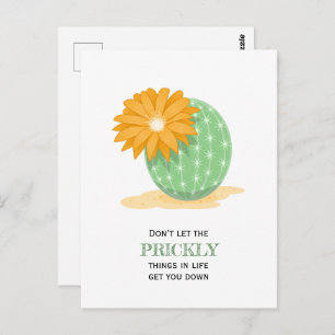 Carte Postale Fleur de cactus - Citation de choses difficiles