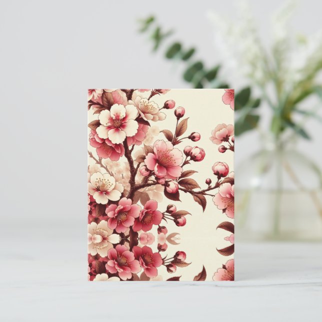 Carte Postale Fleur de cerise (Debout devant)