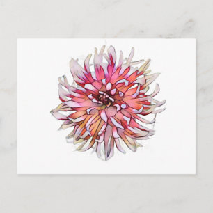 CARTE POSTALE FLEUR DE DAHLIA