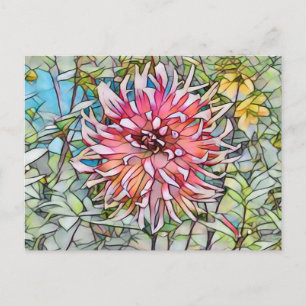 CARTE POSTALE FLEUR DE DAHLIA