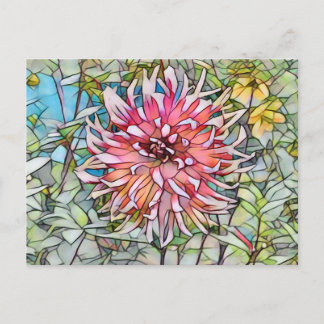 CARTE POSTALE FLEUR DE DAHLIA