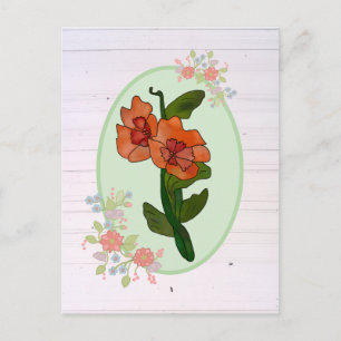 Carte Postale Fleur de fantaisie