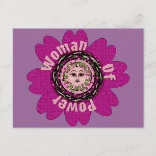 Carte Postale Fleur de Femme de Pouvoir