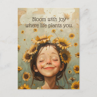 Carte Postale Fleur de joie