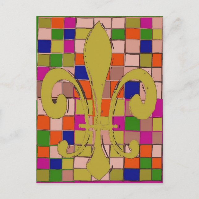 Carte Postale Fleur De Lis (Devant)