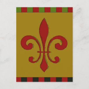Carte Postale Fleur De Lis
