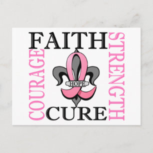 Carte Postale Fleur De Lis 3 Cancer Du Sein