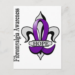 Carte Postale Fleur De Lis Fibromyalgia Hope