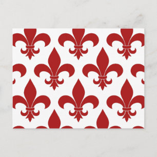 Carte Postale Fleur de lis Motif Classic
