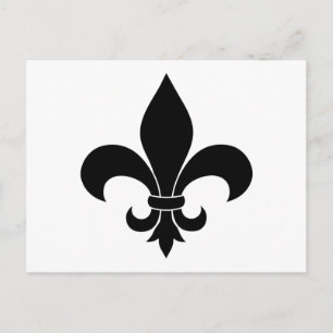 Carte Postale Fleur de lis Motif Classic