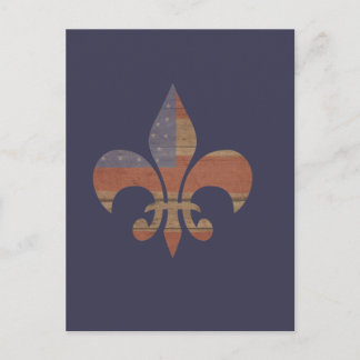 Carte Postale Fleur De Lis Patriotique