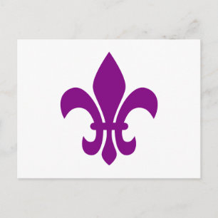 Carte Postale Fleur de Lis violette