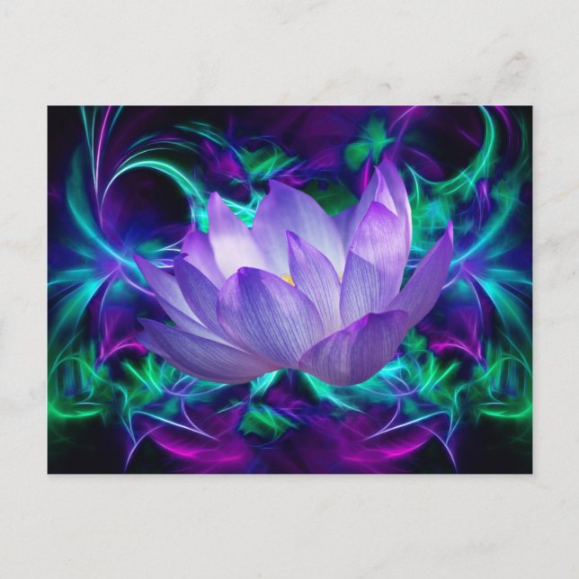Carte Postale Fleur de lotus pourpre et sa signification (Devant)
