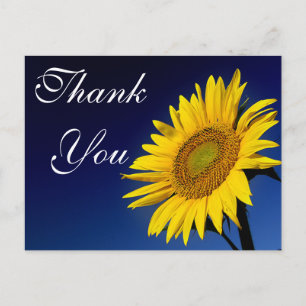Carte Postale Fleur de Merci Floral - Fleur de soleil Jaune