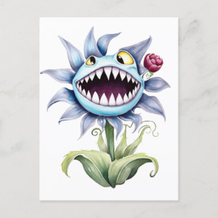 Carte Postale Fleur de monstre à dents pointues