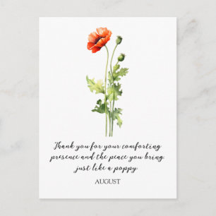 CARTE POSTALE FLEUR DE NAISSANCE DU MOIS D'AOÛT AU