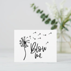 Carte Postale Fleur de Pissenlit Souffle Moi Cadeau Pour Petite