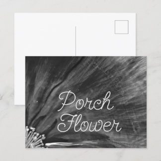 Carte Postale Fleur de porche / Noir et blanc /