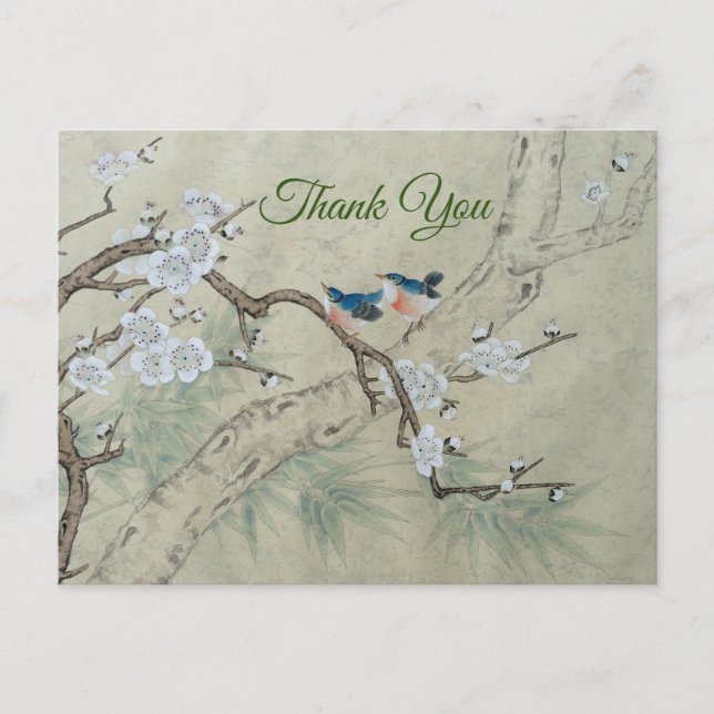 Carte Postale Fleur de prune au printemps (Devant)